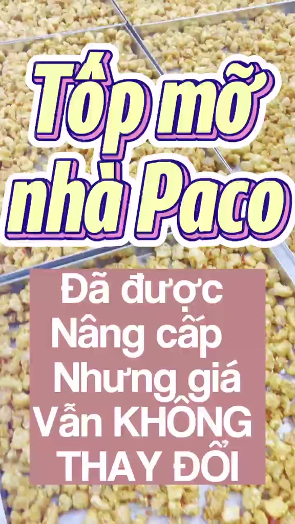 Tóp mỡ da giòn mắm tỏi hương vị độc quyền chuẩn nhà làm Paco Food hủ lớn 500g đồ ăn vặt snacks