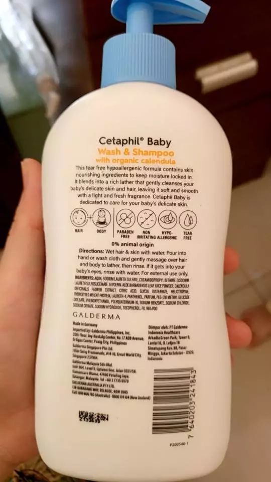 Chi tiết sữa tắm gội Cetaphil Baby Calendula 400ml