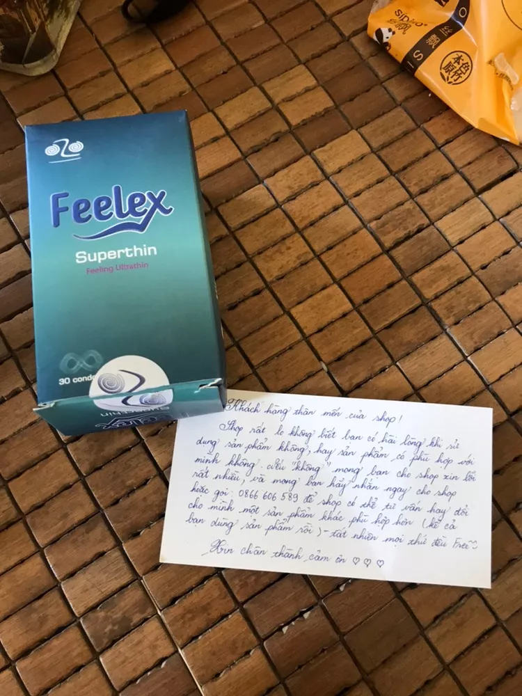 Bao cao su Feelex Superthin làm từ cao su thiên nhiên
