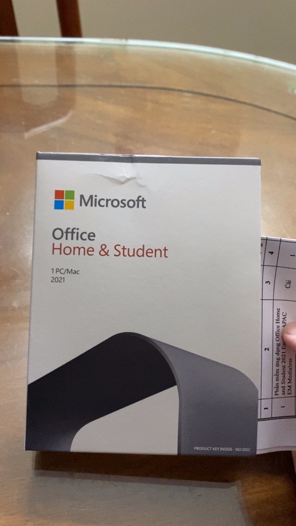 Hộp và key Microsoft Office
