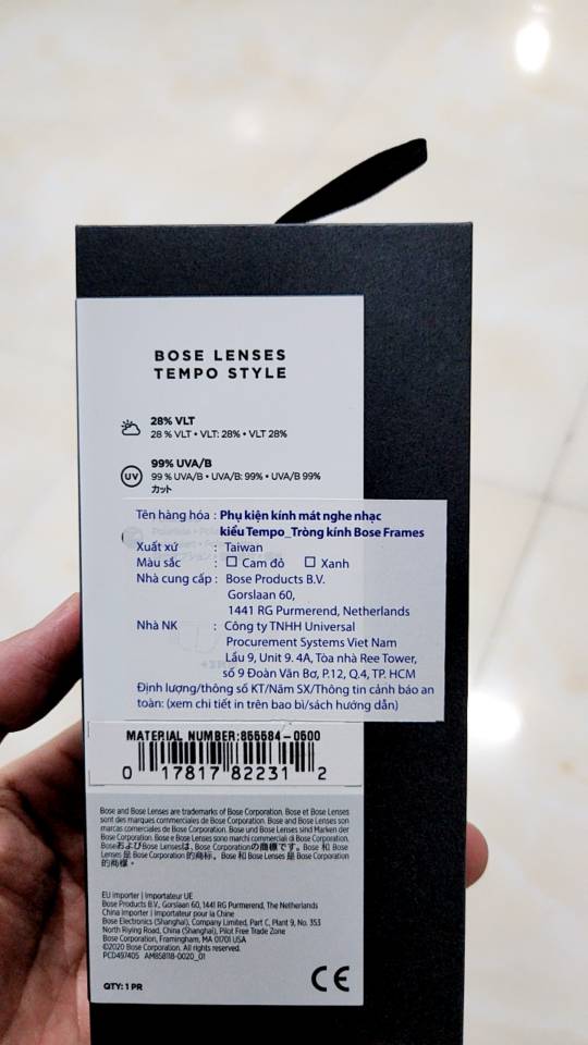 Cơ chế thay tròng kính Bose Lenses Tempo
