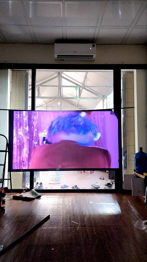 Vải màn chiếu Beecube màu xám