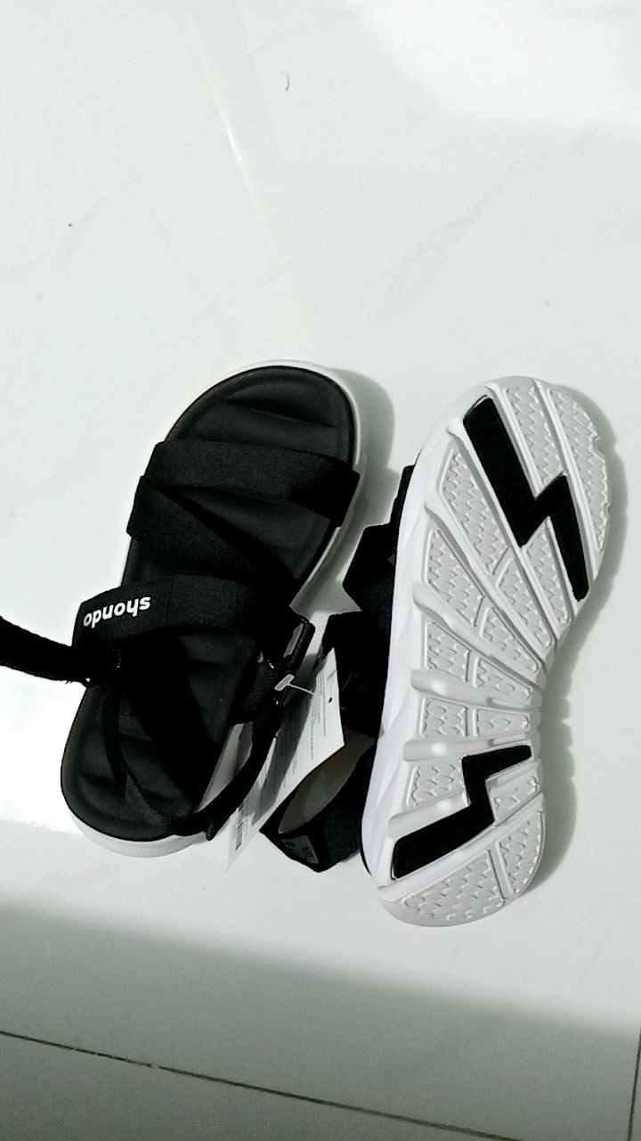 Mẫu sandals SHONDO màu đen trắng