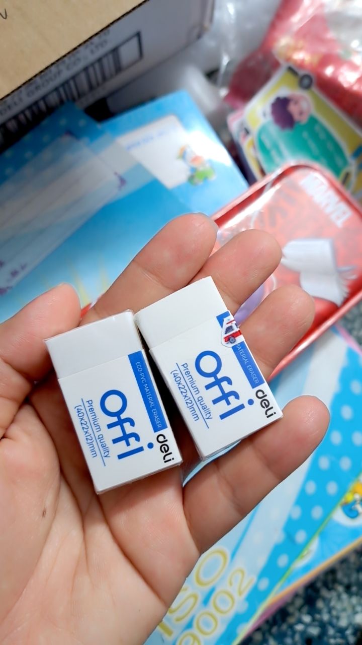 Gôm Tẩy Deli Màu Trắng - Tẩy Sạch Ít Vụn Tẩy - Phù Hợp Cho H - ảnh 1