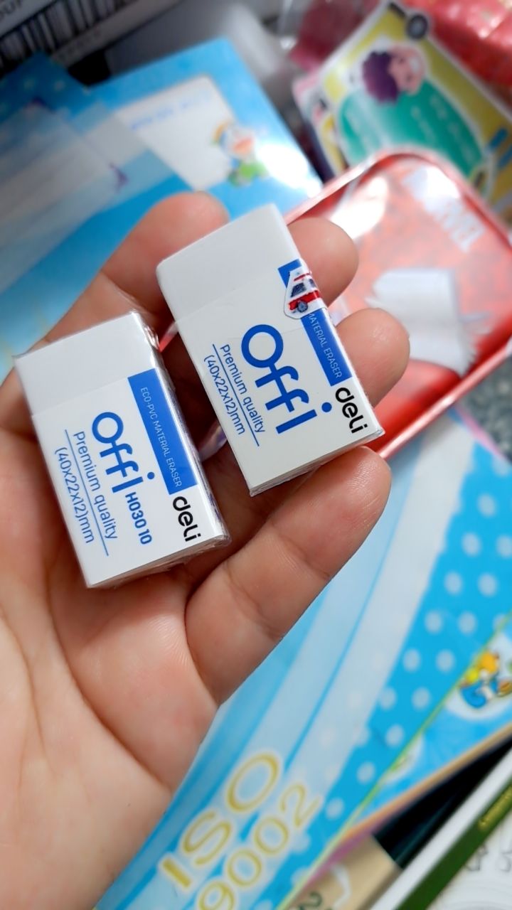 Gôm Tẩy Deli Màu Trắng - Tẩy Sạch Ít Vụn Tẩy - Phù Hợp Cho H - ảnh 2