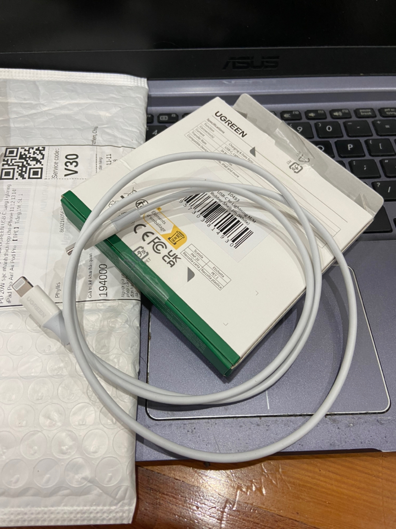 Cáp USB-C to Lightning Ugreen