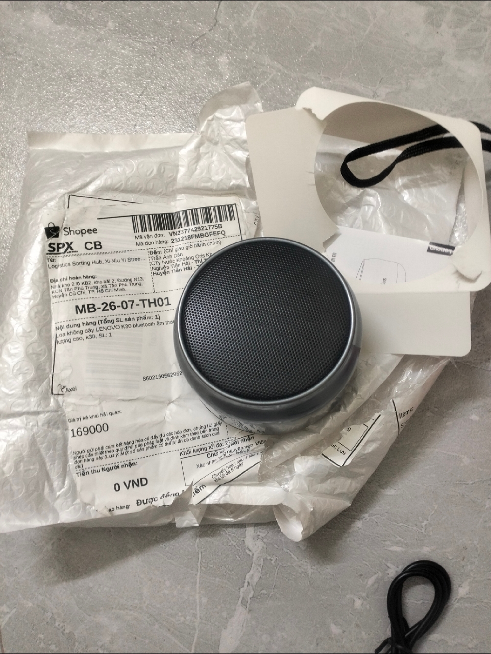 Loa Bluetooth Lenovo K30 màu tùy chọn