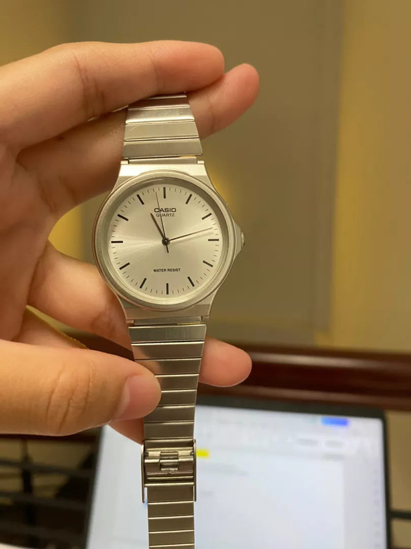 Chi tiết đồng hồ Casio nữ MQ-24D-7EDF dây kim loại