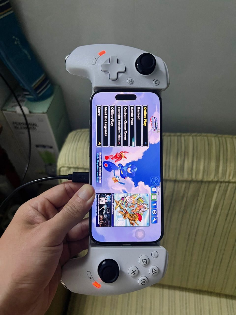 Bố cục nút trên tay cầm Gamwing