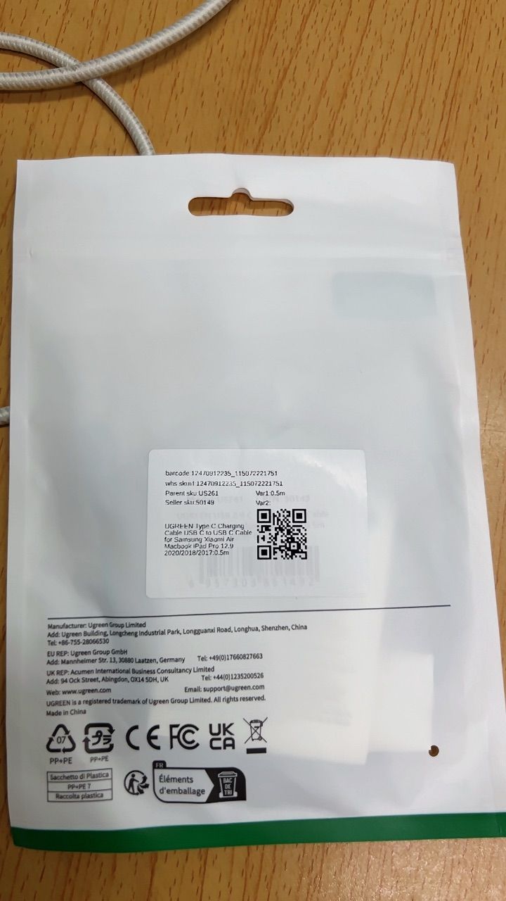 Đầu cắm USB-C hai mặt UGREEN