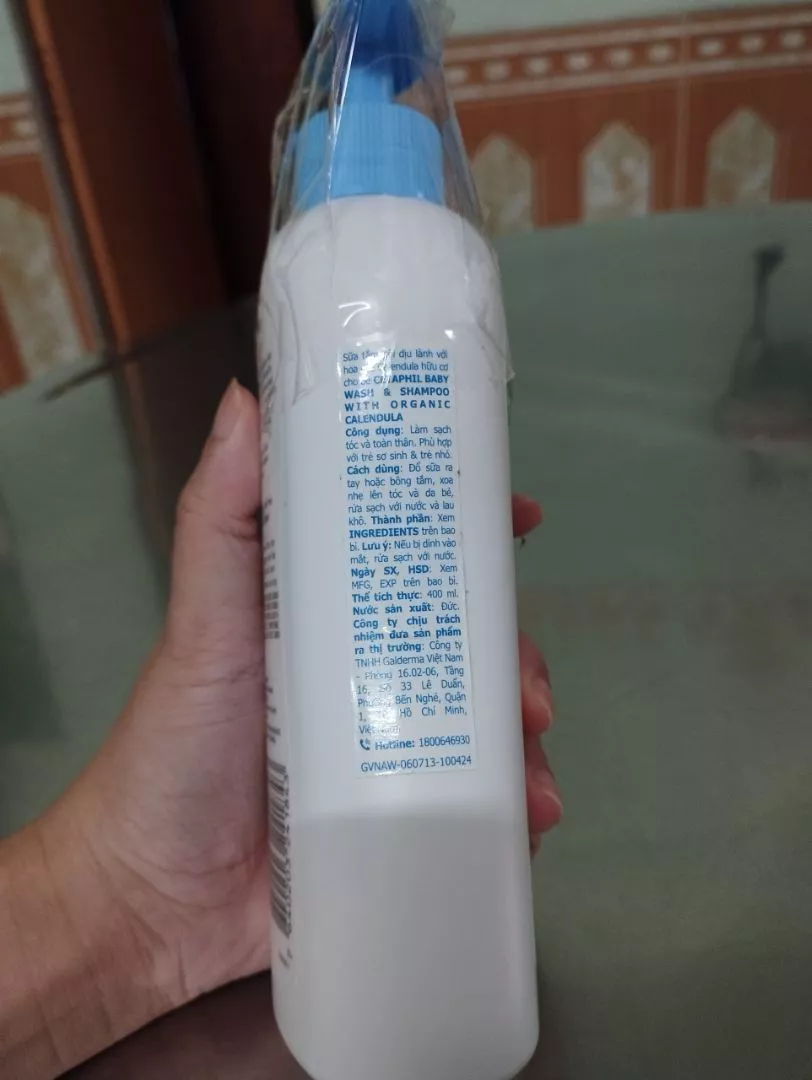 Bao bì sữa tắm gội Cetaphil Baby