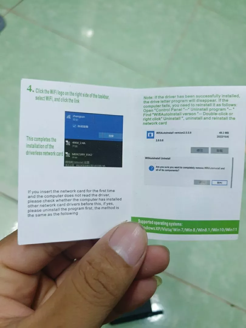 Chi tiết bộ thu WiFi