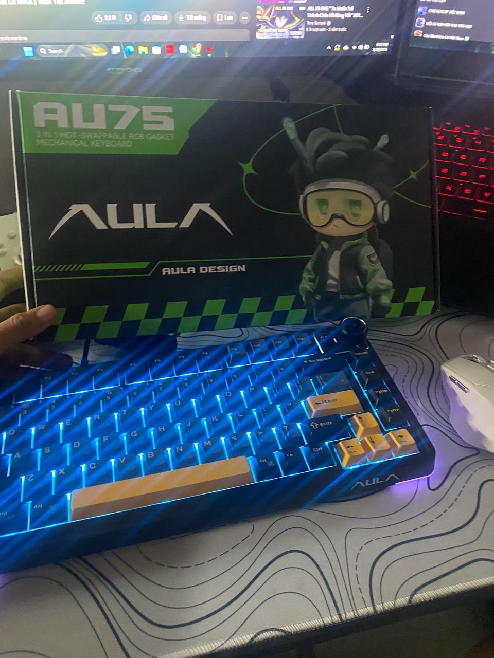 Đèn RGB trên bàn phím AULA F75