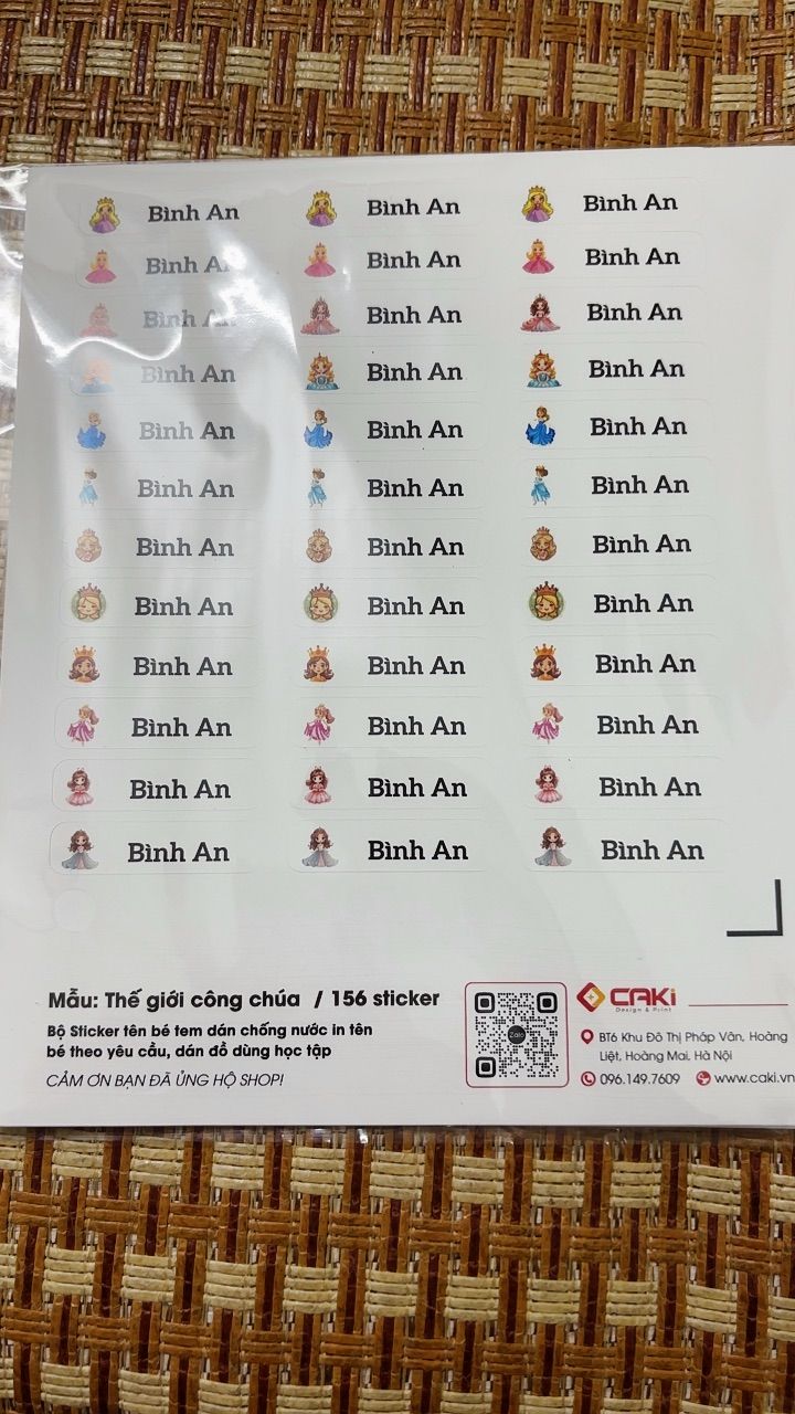 150 Sticker tên Bé, tem dán Chống Nước in tên Bé theo yêu câ - ảnh 5