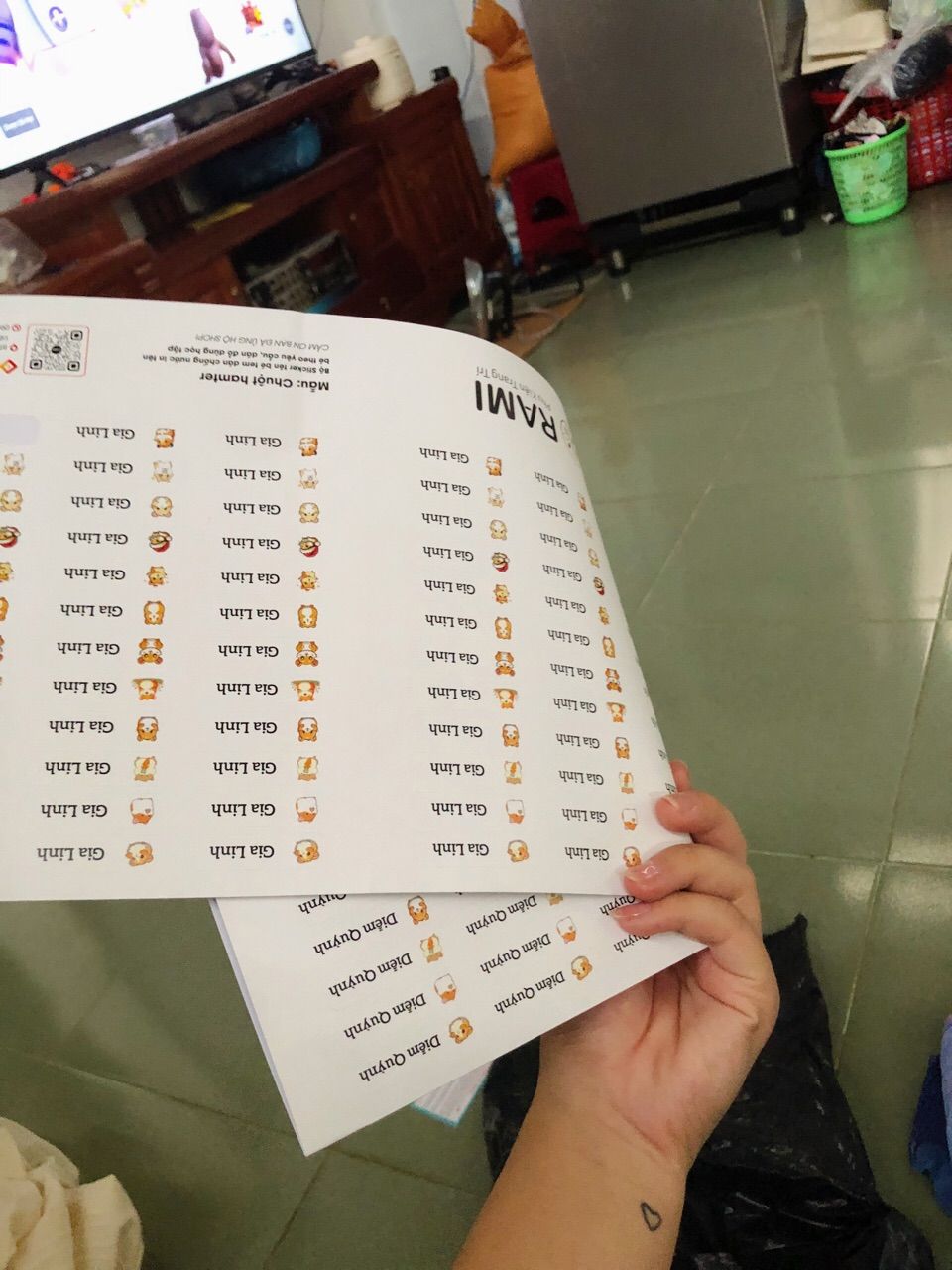 150 Sticker tên Bé, tem dán Chống Nước in tên Bé theo yêu câ - ảnh 3