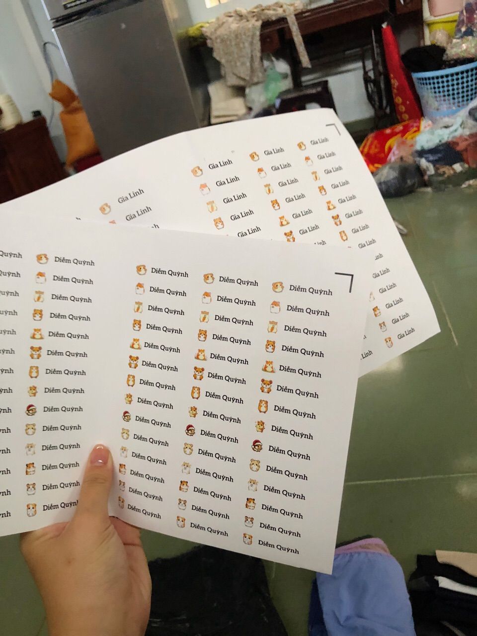 150 Sticker tên Bé, tem dán Chống Nước in tên Bé theo yêu câ - ảnh 4