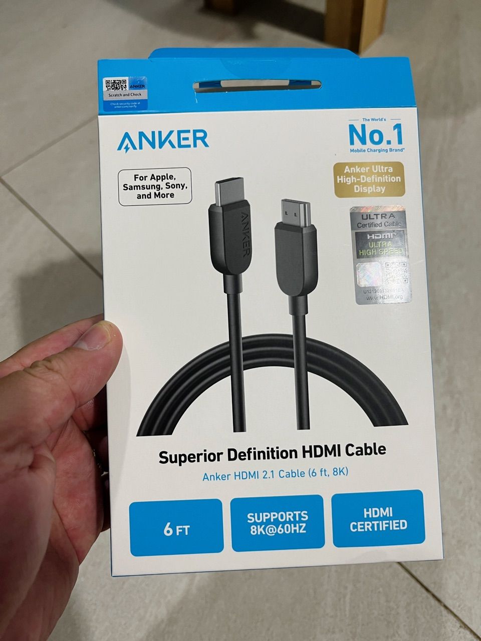 Đầu cáp Anker HDMI