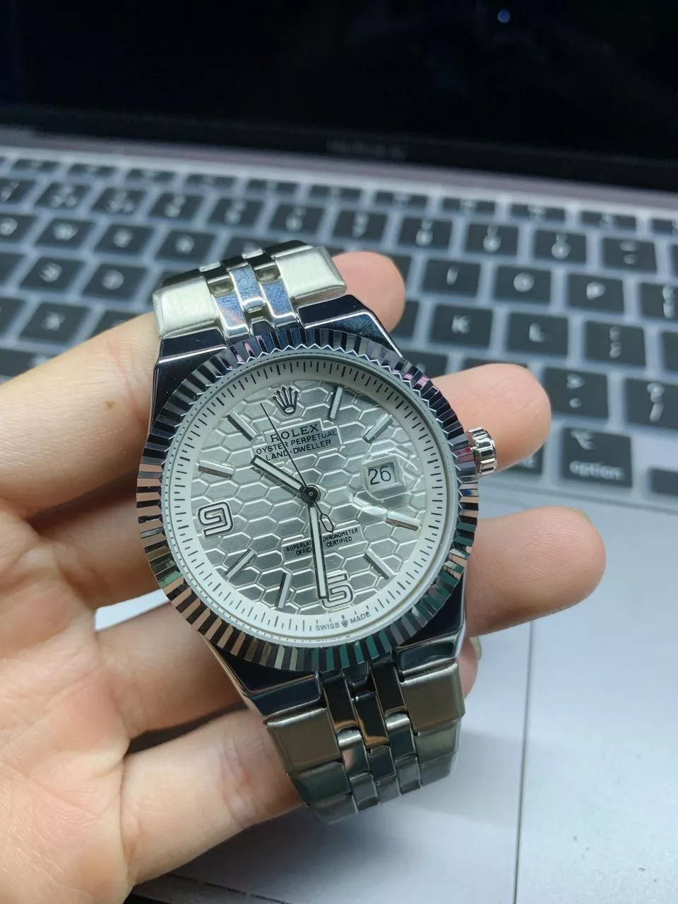 Đồng hồ nam RôLand Dweller mặt số tròn 40mm