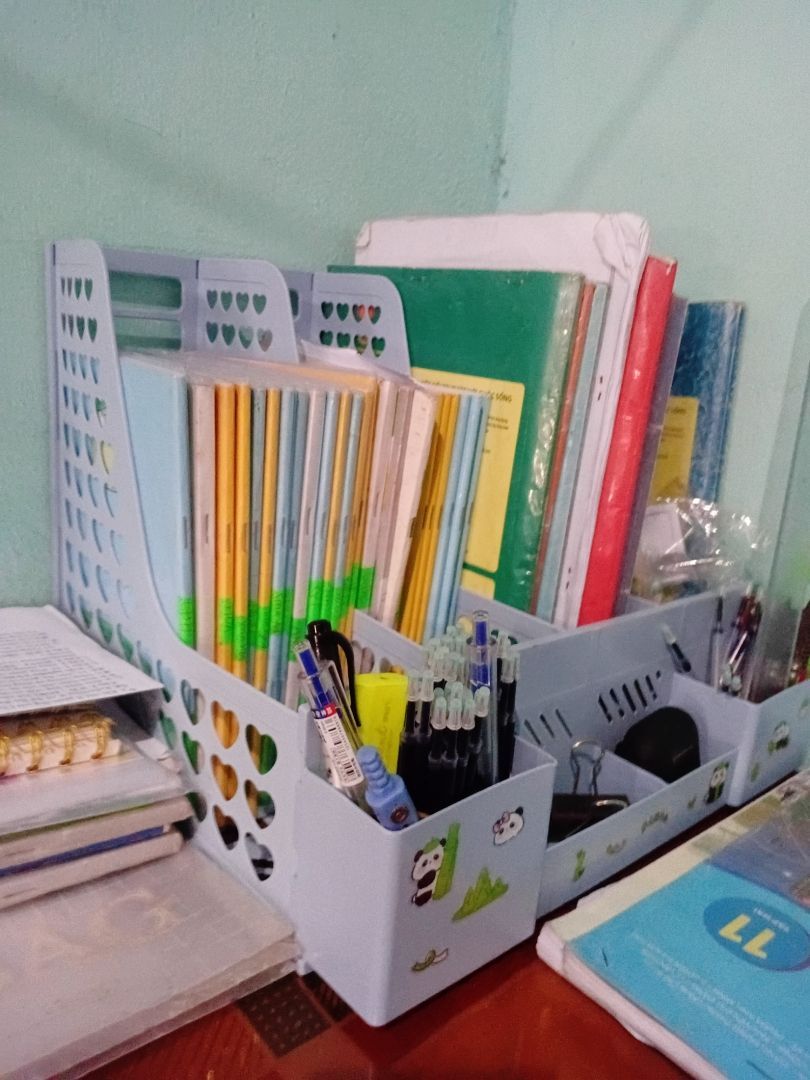 Kệ Sách 4 Ngăn Màu Trơn Để Bán Học, Giá Khay Kệ Đựng Tài Liệ - ảnh 1
