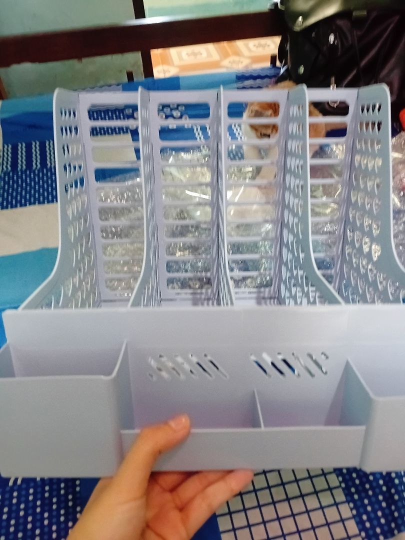 Kệ Sách 4 Ngăn Màu Trơn Để Bán Học, Giá Khay Kệ Đựng Tài Liệ - ảnh 4