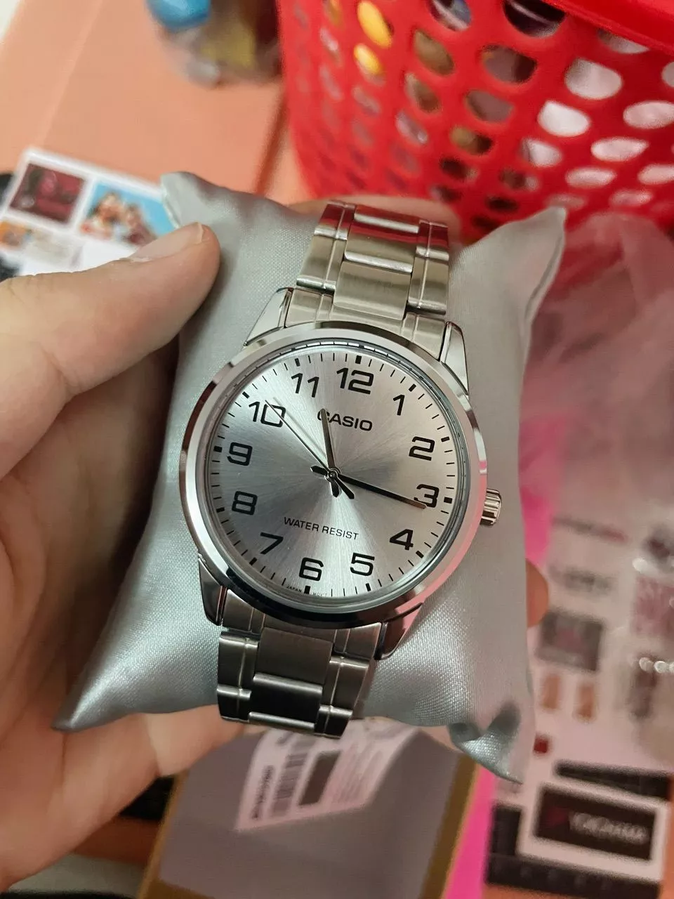 Đồng hồ Casio MTP-V001D-7BUDF mặt số trắng dây kim loại