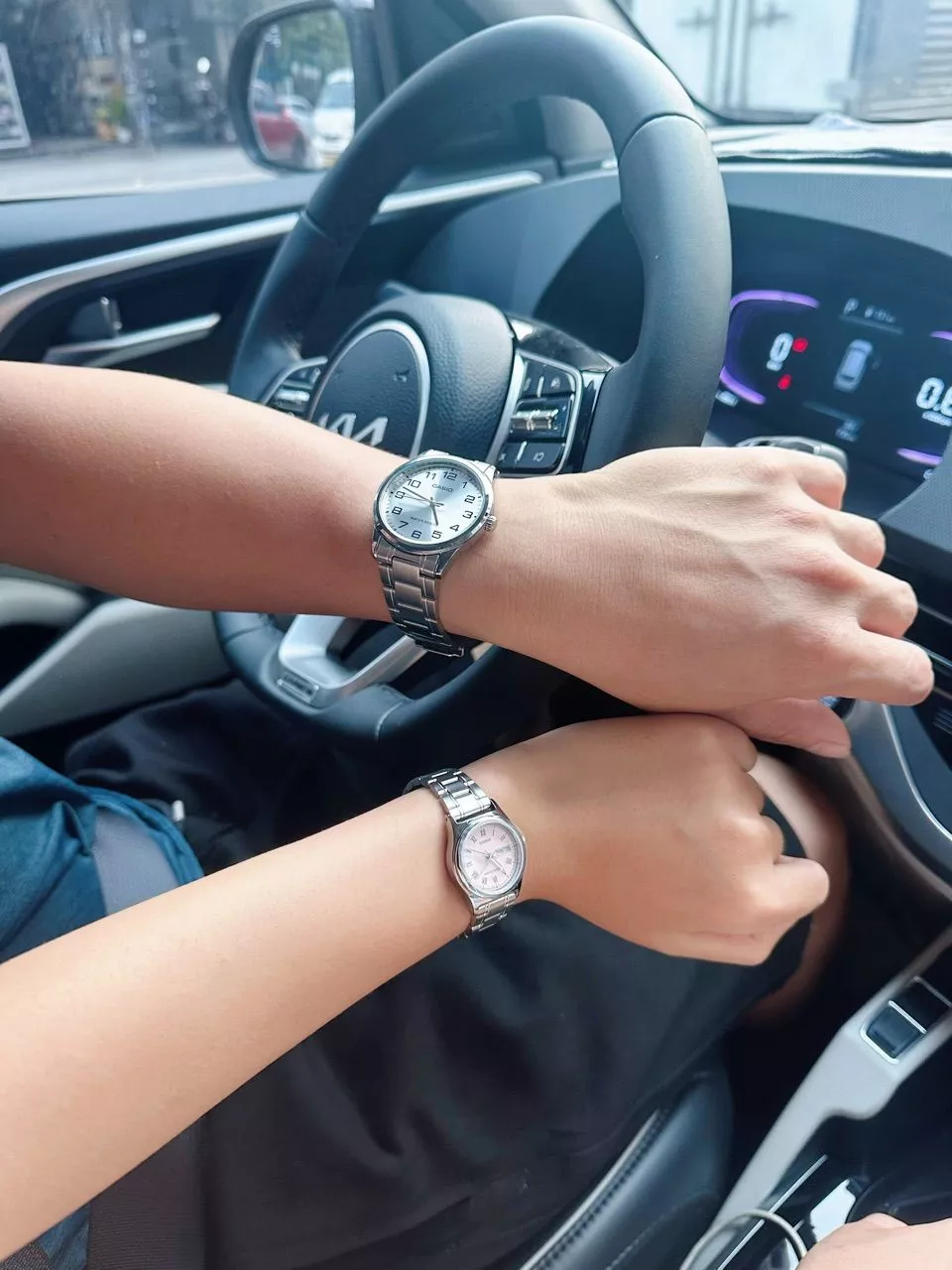 Đồng hồ Casio MTP-V001D-7BUDF đeo tay thực tế