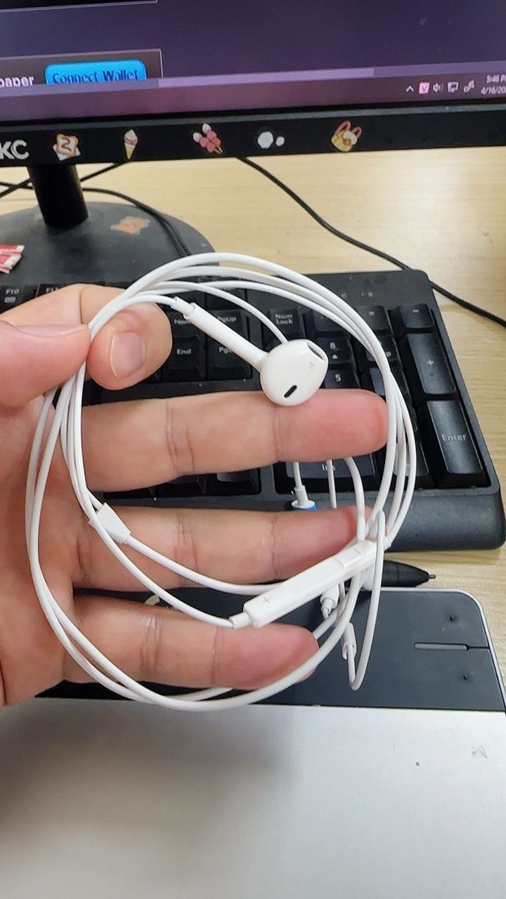 Tai nghe dây iPhone chân dẹt và chân 3.5MM kết nối Bluetooth có Mic dành cho điện thoại/máy tính PC - ảnh 4