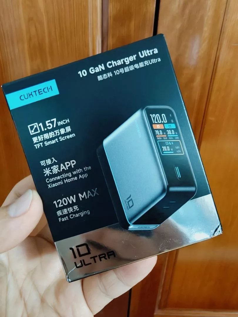 Củ sạc CUKTECH GaN 120W với cổng USB-C và USB-A