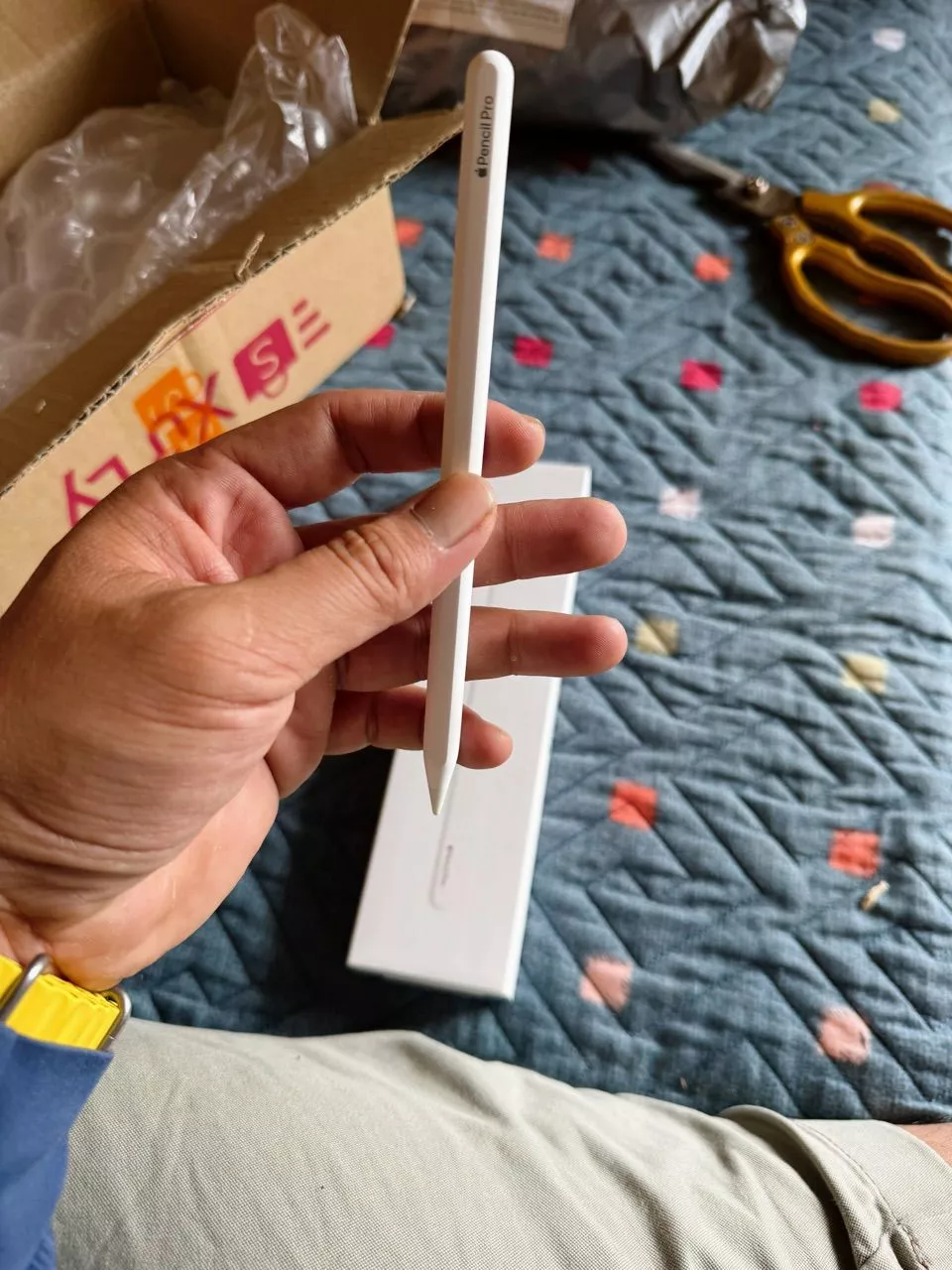 Apple Pencil Pro viết và vẽ trên iPad