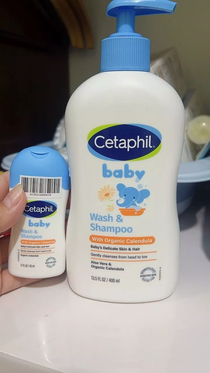 Chi tiết nhãn chai Cetaphil Baby