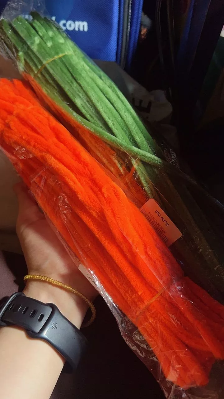 Chi tiết cành nhung 30cm