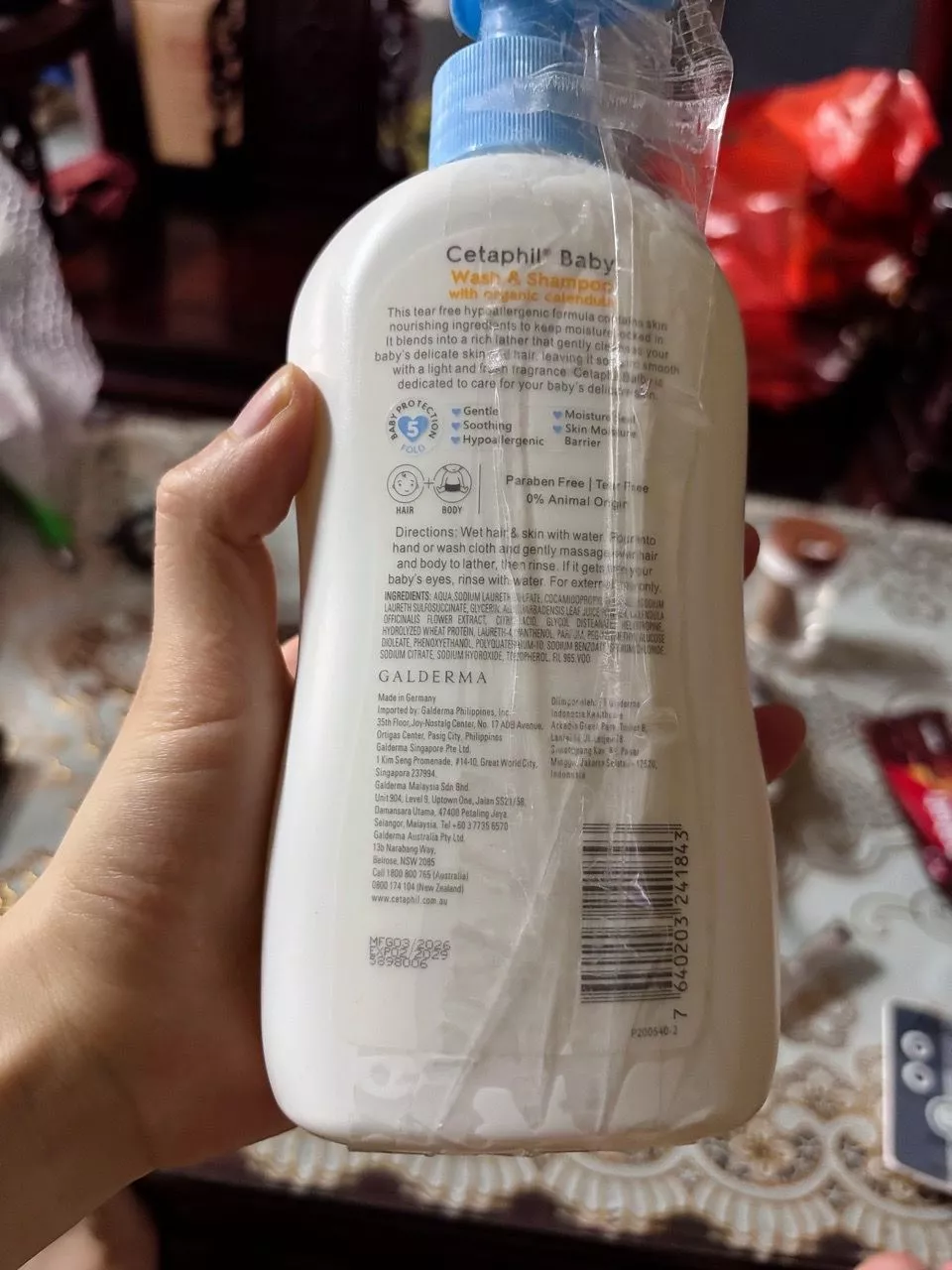 Hướng dẫn sử dụng sữa tắm gội Cetaphil Baby Calendula cho bé