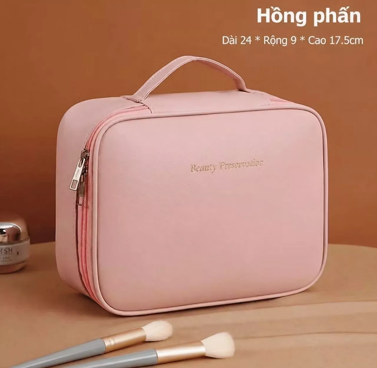 Túi trang điểm nhiều ngăn tiện lợi