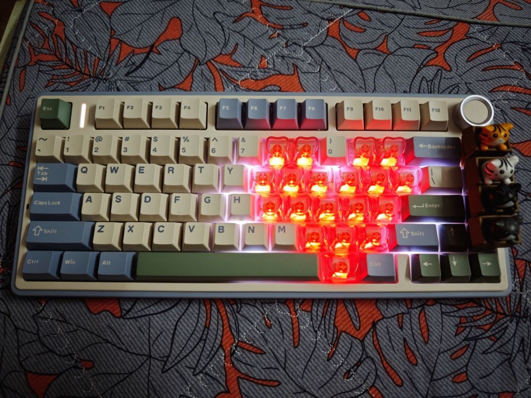 Keycap hình trái tim trong suốt