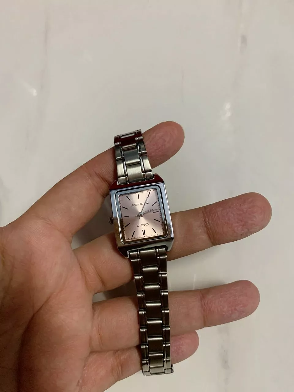 Đồng hồ Casio nữ LTP-V007-4E màu hồng pastel