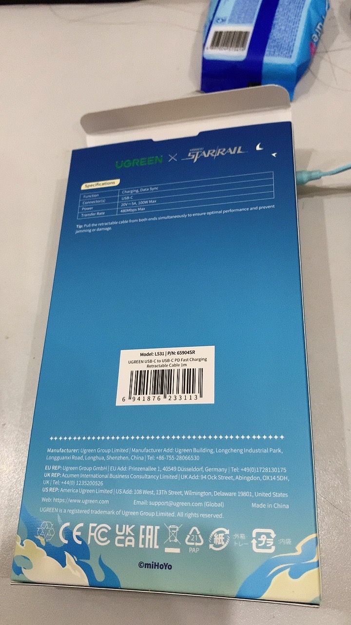 Cáp sạc USB C thu gọn