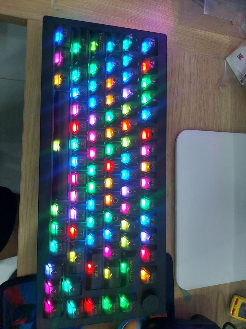 Keycaps ASA màu đen trong suốt