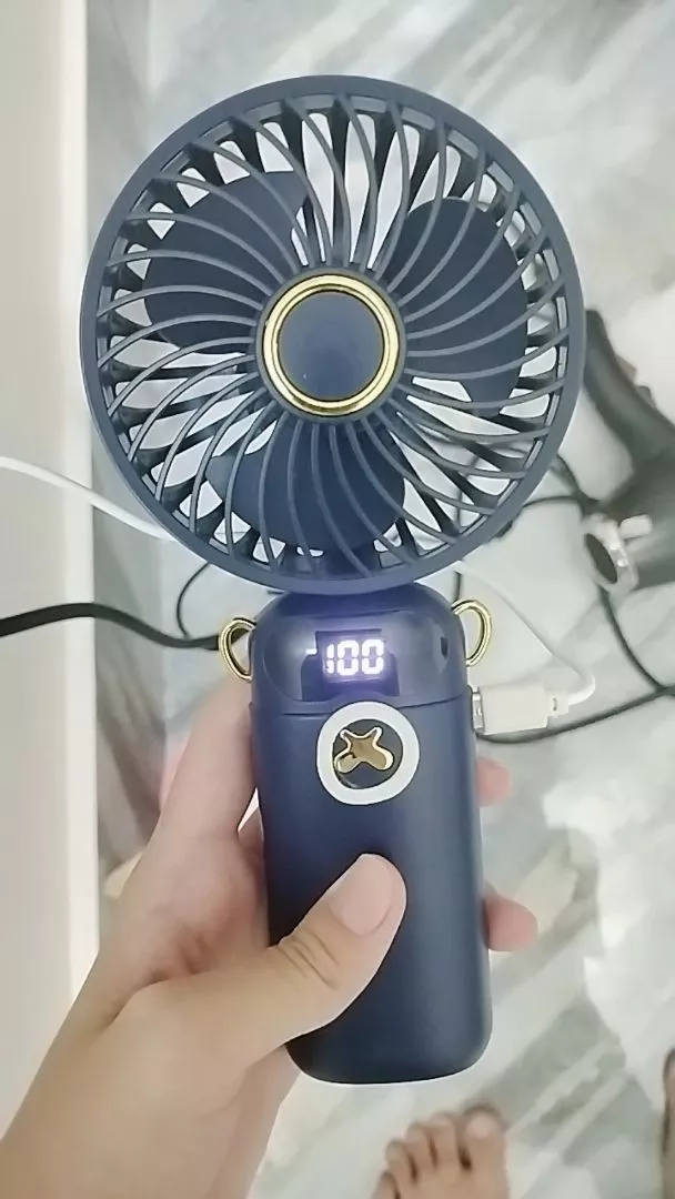 Quạt mini cầm tay GOOJODOQ thiết kế gấp gọn 90 độ