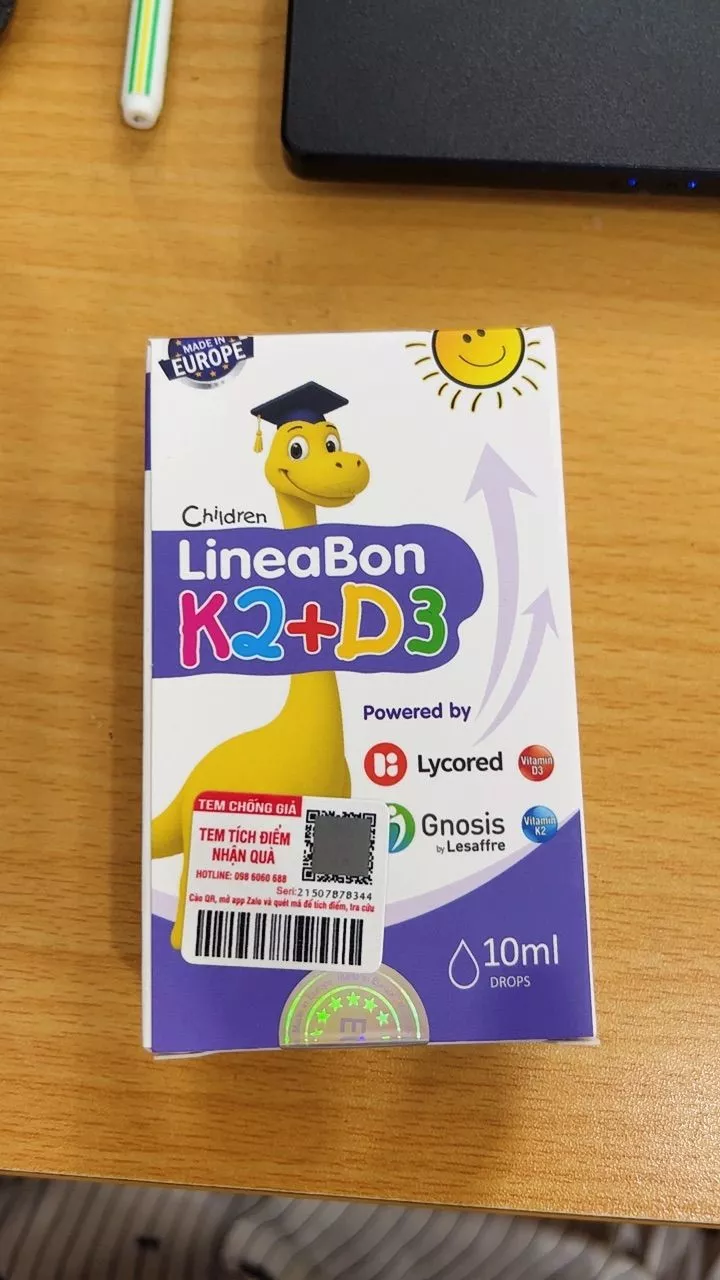 Bao bì Vitamin D3K2 Lineabon
