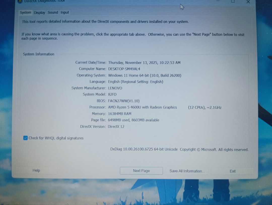 Cấu hình laptop Lenovo K4e