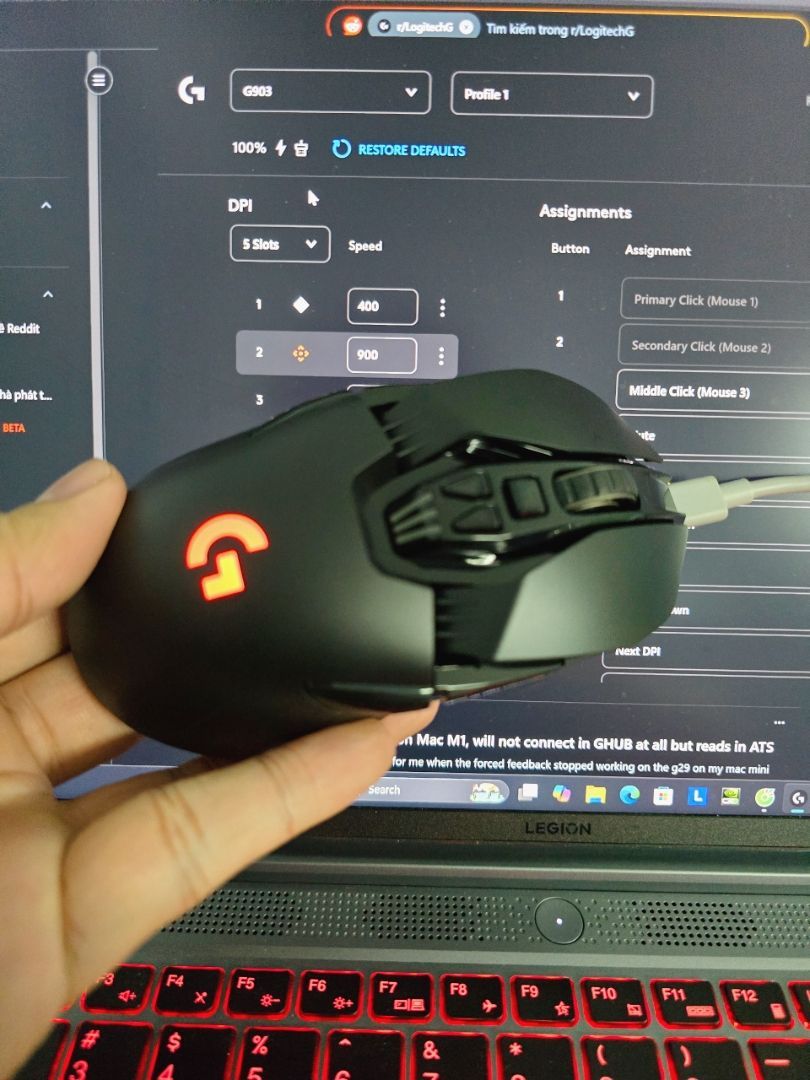Cảm biến và thiết kế Logitech G903 Hero