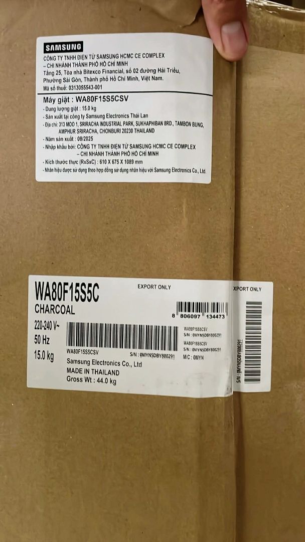 Máy giặt Samsung Bespoke AI WA80F15S5CSV