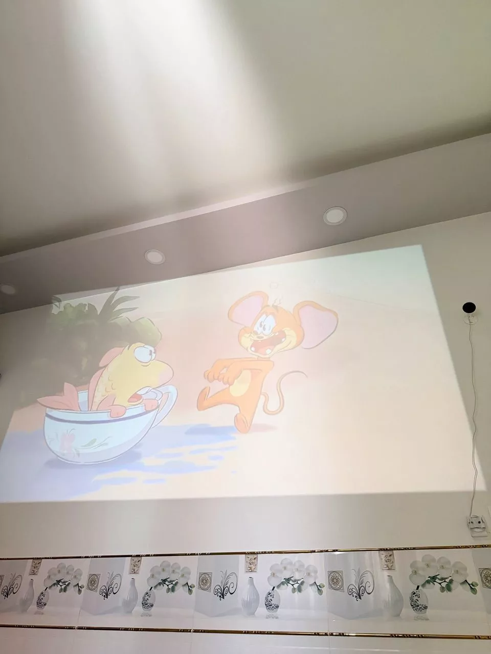 Hình ảnh chiếu của máy chiếu mini GOOJODOQ