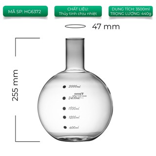 Volcano Bình thủy tinh tròn cold drip HG2650 Tiamo