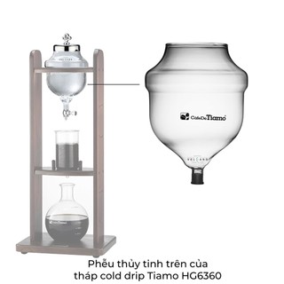 Volcano Bình phểu thuỷ tinh trên của tháp cold drip Tiamo HG6360
