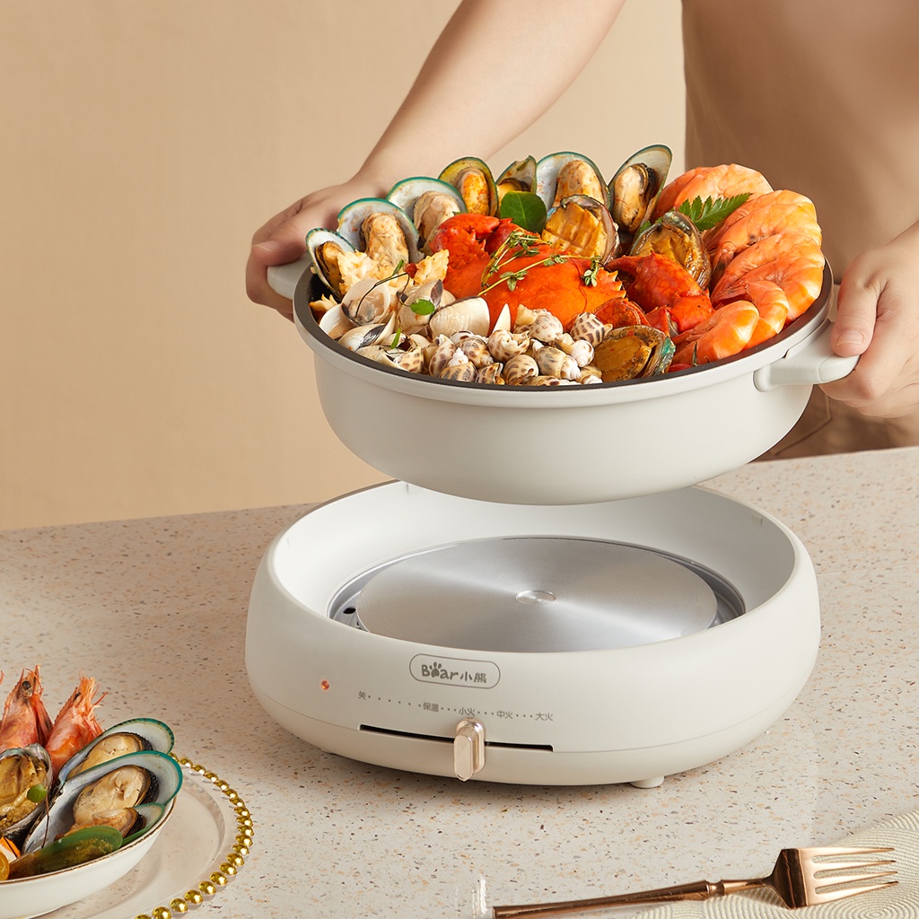 Đánh Giá Nồi Lẩu Nướng Bear 3 khay 3in1 DHG-C40W2: Đa Năng, Tiện Lợi, Chính Hãng