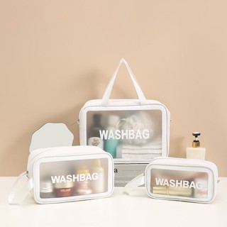 Túi đựng đồ trang điểm đồ cá nhân chống nước Túi Cốp Đựng Mỹ Phẩm WASHBAG 3 size 3 màu, Cốp Trang Điểm Dạng Túi Xách Tay