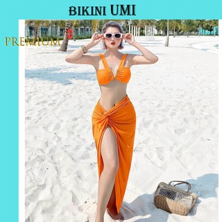 BIKINI 2 MẢNH S3M CHỮ V KÈM KHĂN NHIỀU MÀU SẮC BIKINISTORE