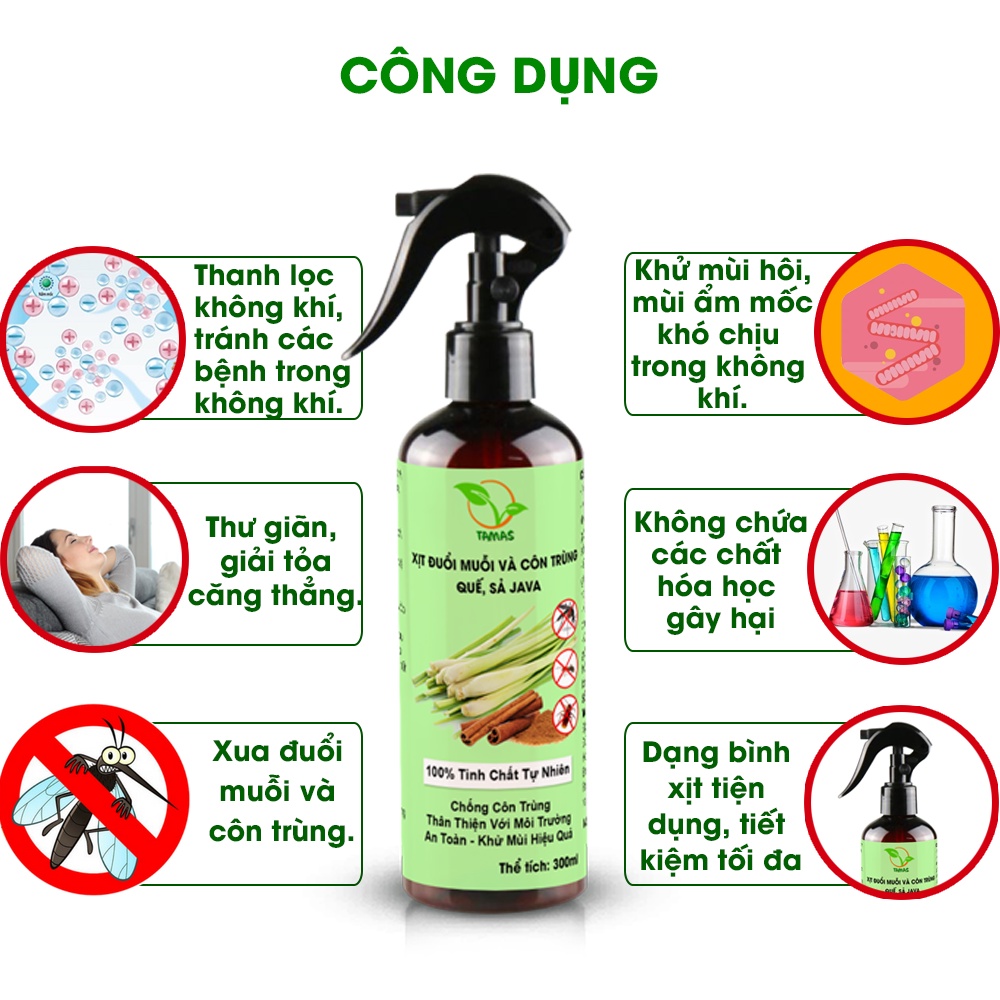Ảnh Xịt thơm phòng TAMAS mix mùi (tự chọn mùi) hương Hoa Bưởi, Sả Chanh, Quế, Bạc Hà,...chai 300ml, thơm phòng, đuổi muỗi. 2