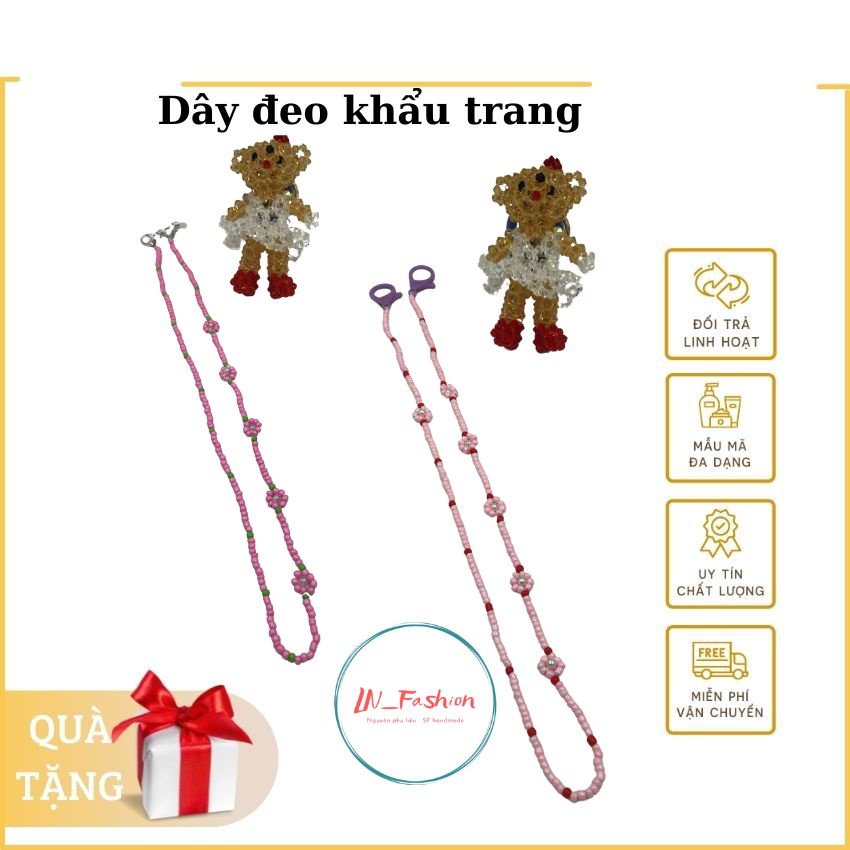 Dây Đeo Khẩu Trang / Đeo Kính chống thất lạc cho bé 2"1 - dây hạt cườm